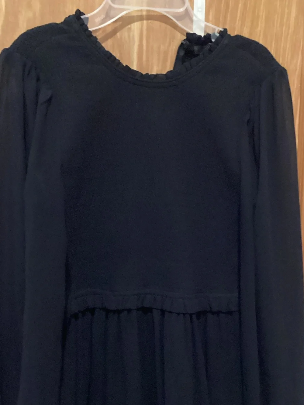 Black Long Sleeve Midi Dress